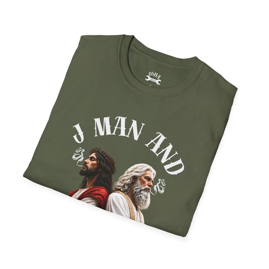 J Man and The Big Dog T-Shirt — Funny satire t-shirts