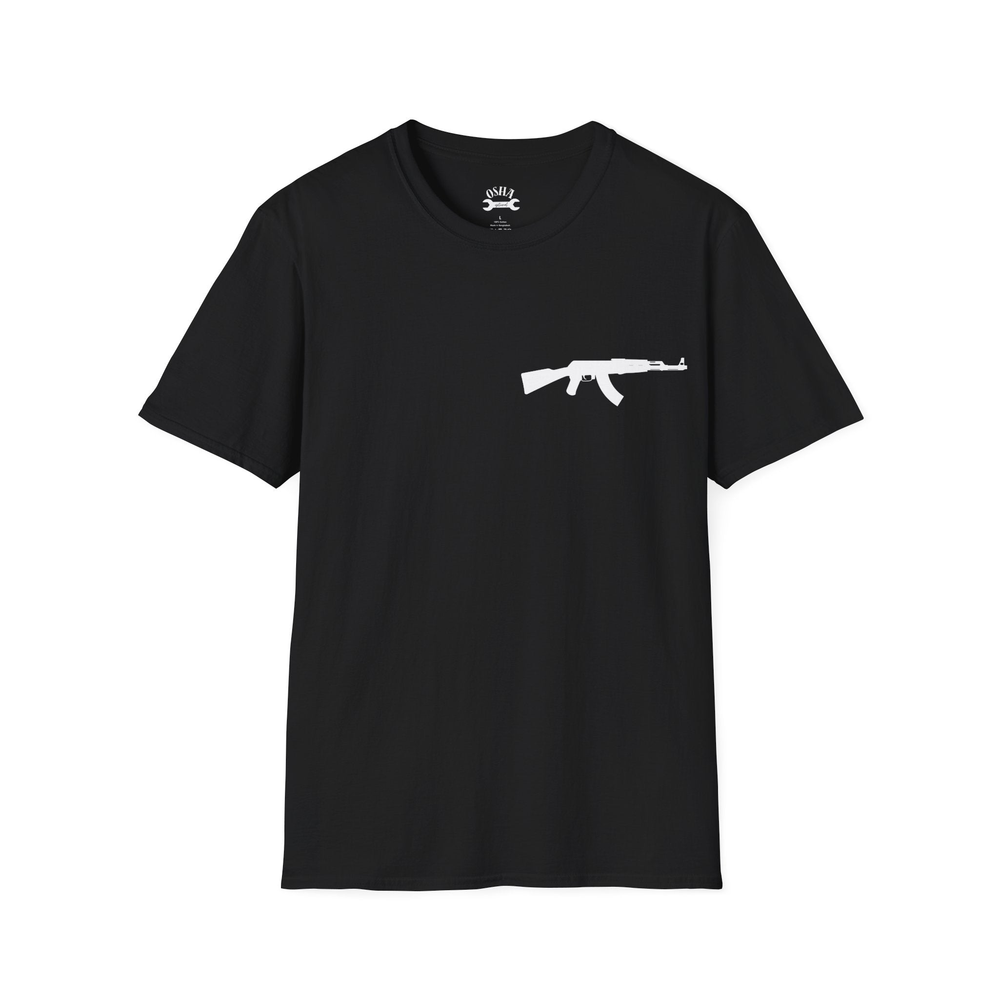 Problem Solver T-Shirt — Raccoon Holding Rifle Graphic Tee