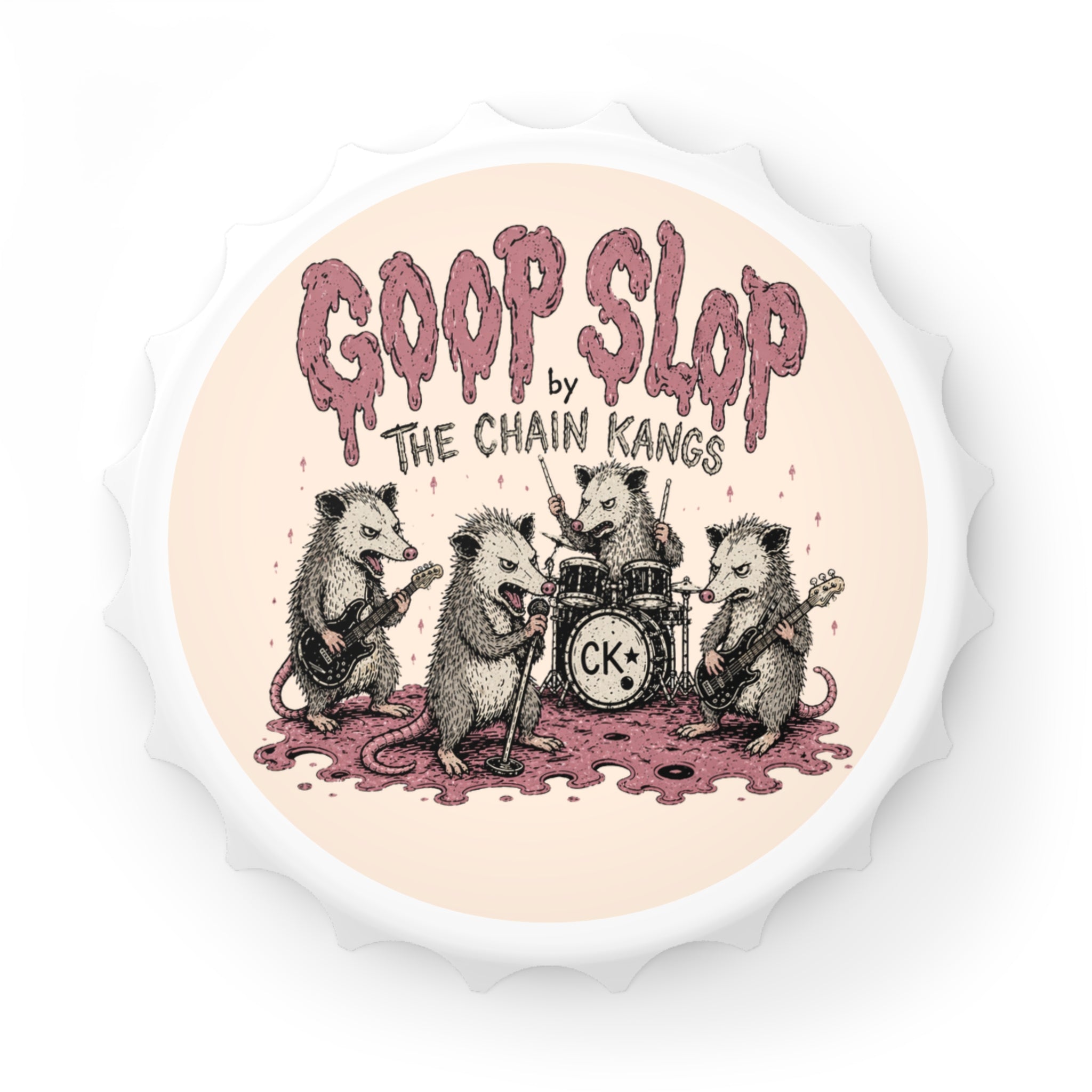 Bottle Opener — Goop Slop by The Chain Kangs Illustrated Band Art
