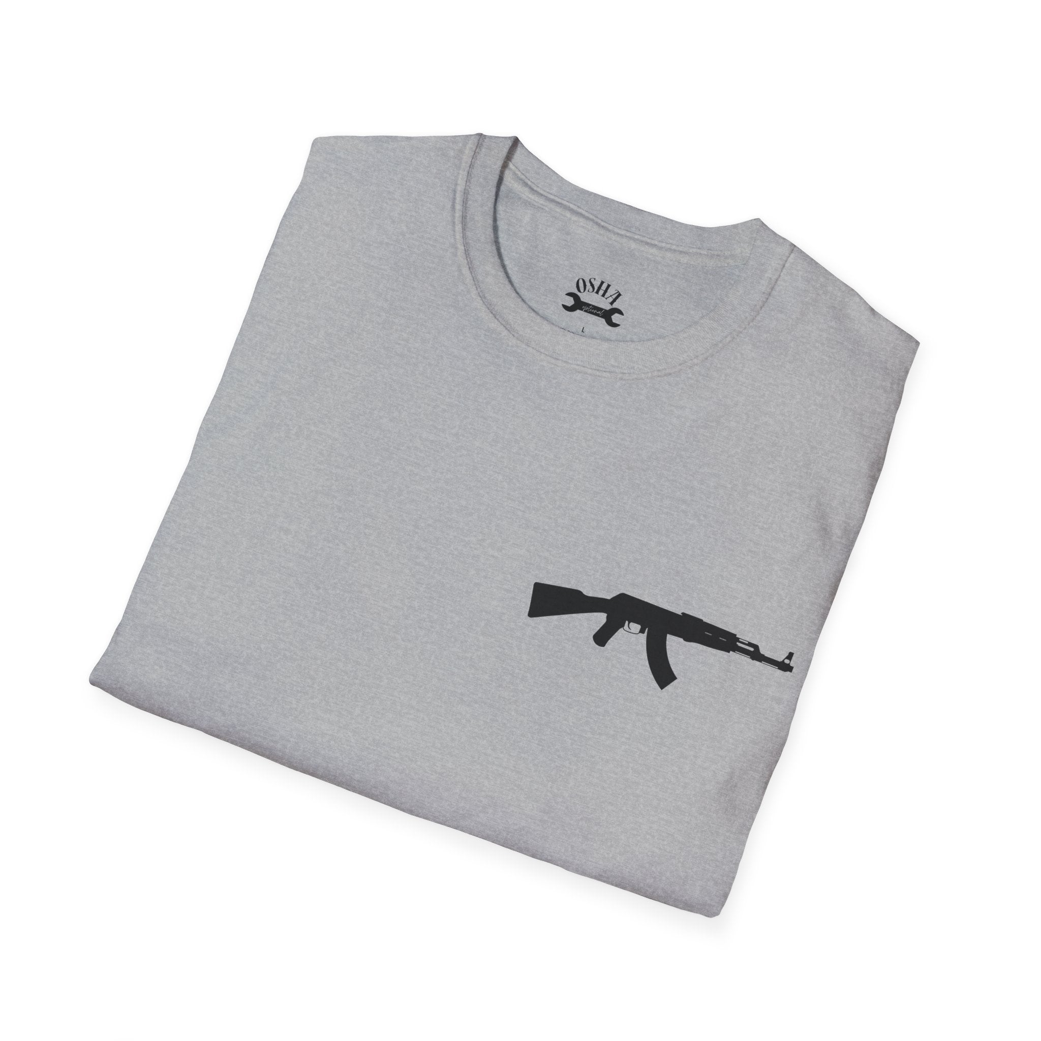 Problem Solver T-Shirt — Raccoon Holding Rifle Graphic Tee