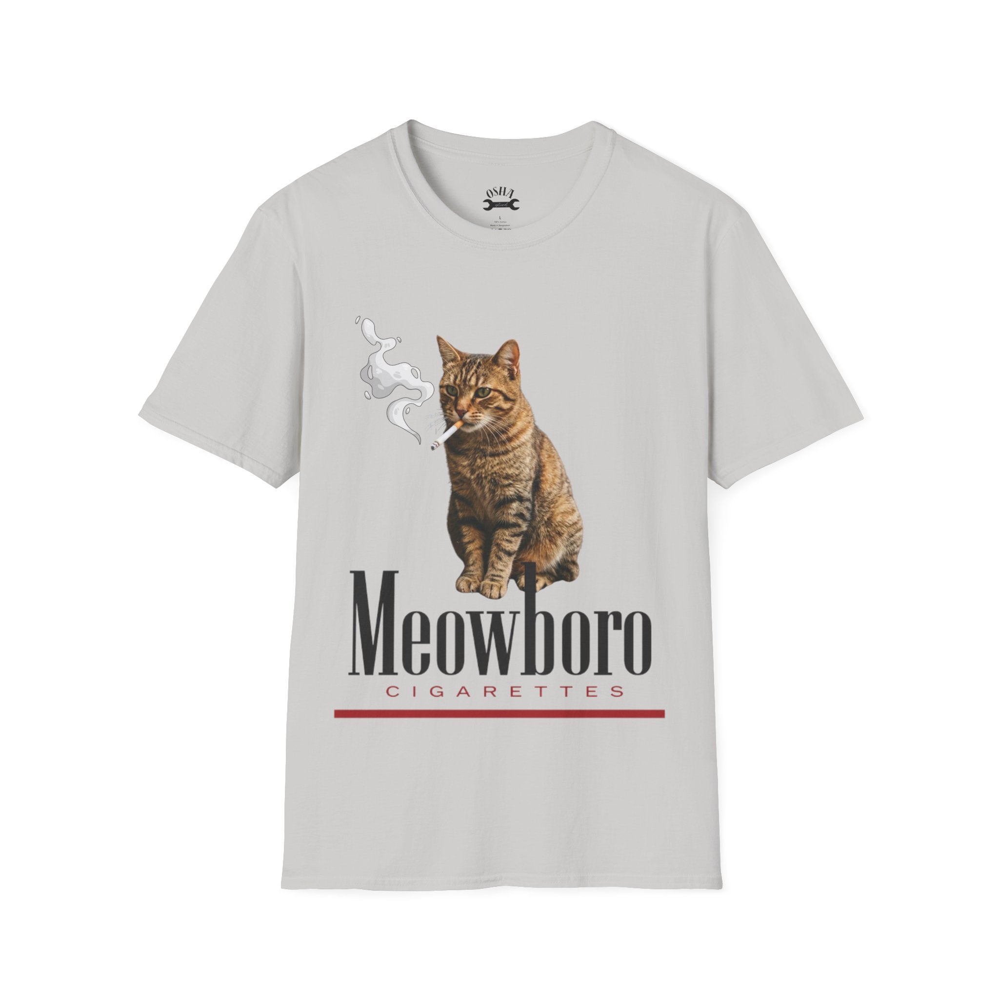 Meowboro Cigarettes T-Shirt — Retro Smoking Cat Graphic Tee