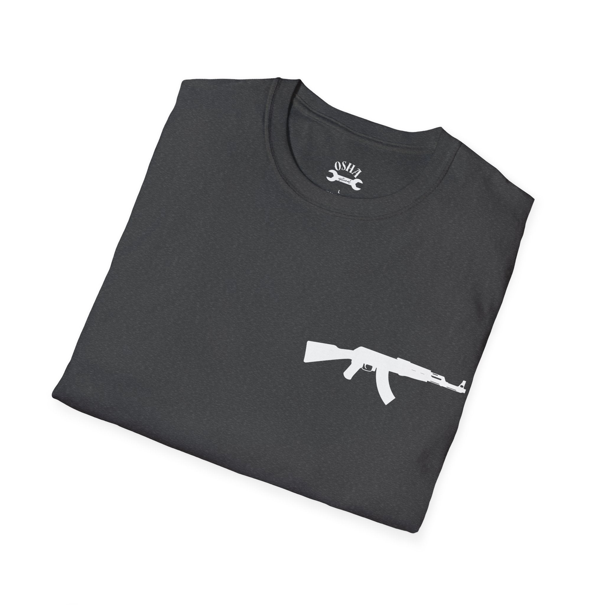 Problem Solver T-Shirt — Raccoon Holding Rifle Graphic Tee