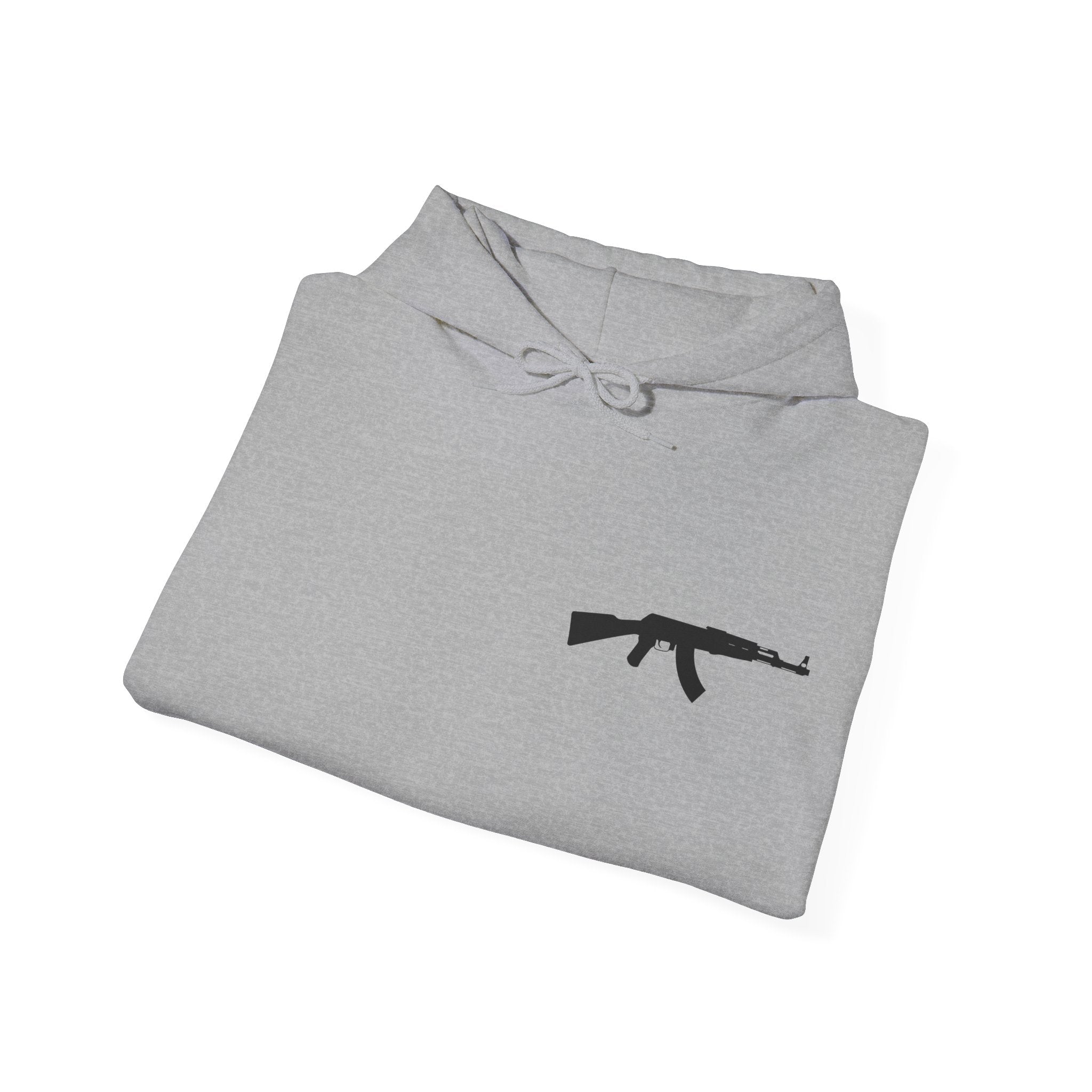 Problem Solver Raccoon Hoodie — Raccoon Holding AK-47 Graphic Hoodie