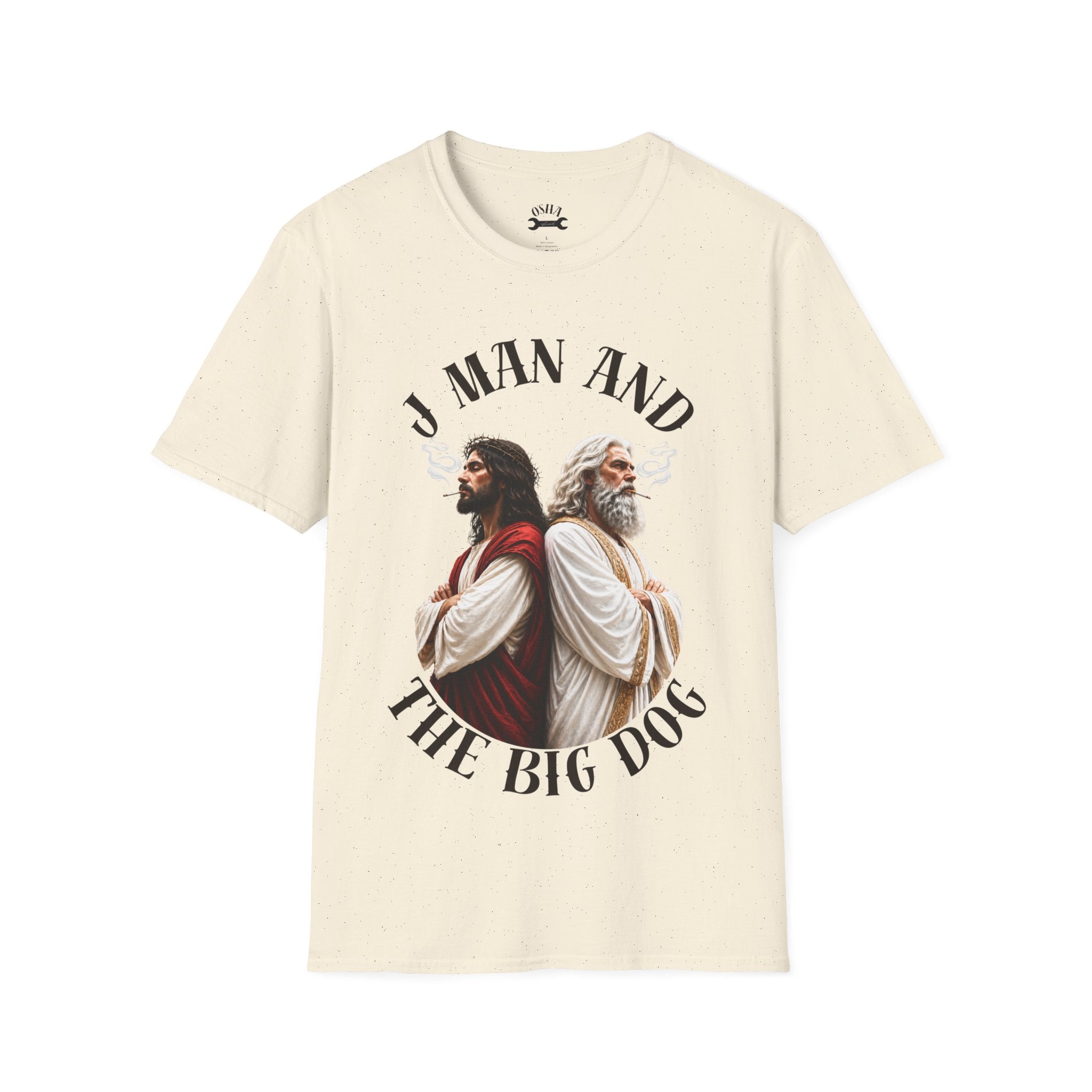 J Man and The Big Dog T-Shirt — Funny satire t-shirts