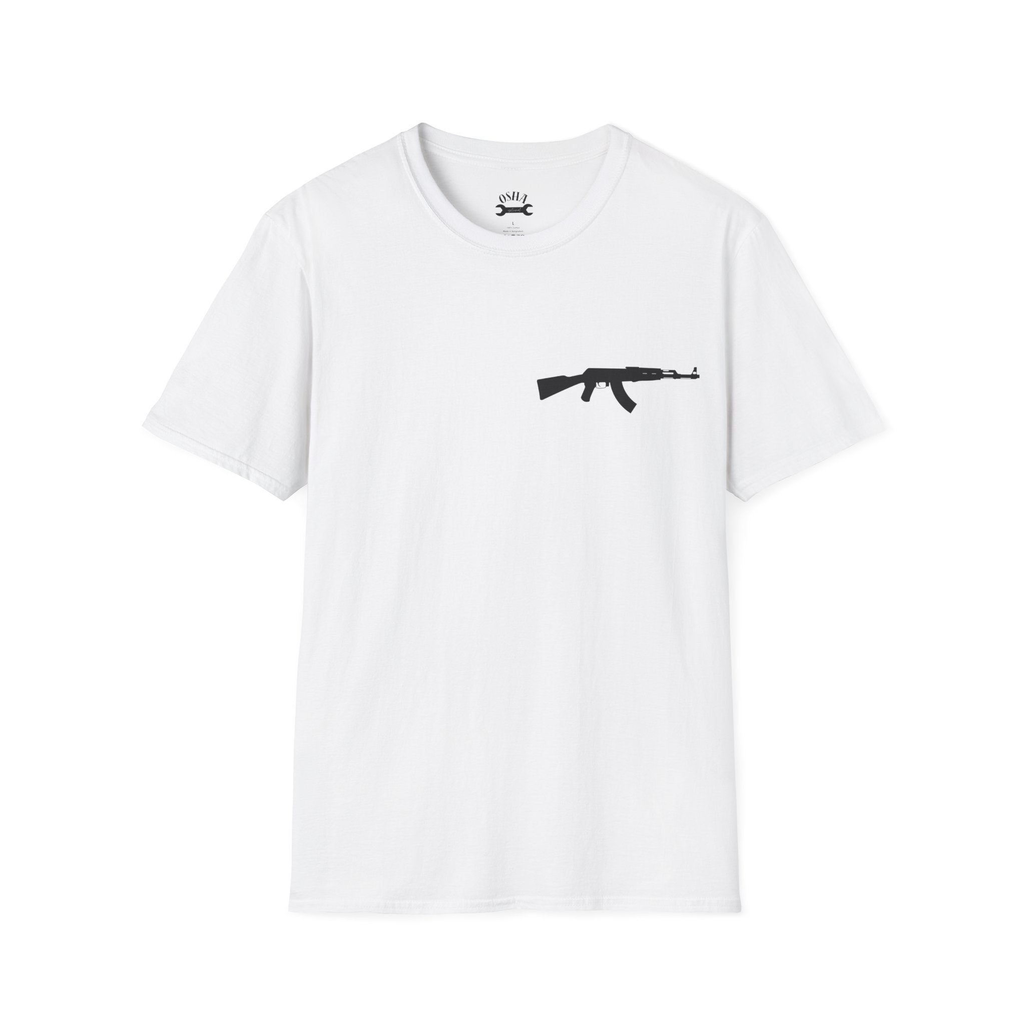 Problem Solver T-Shirt — Raccoon Holding Rifle Graphic Tee