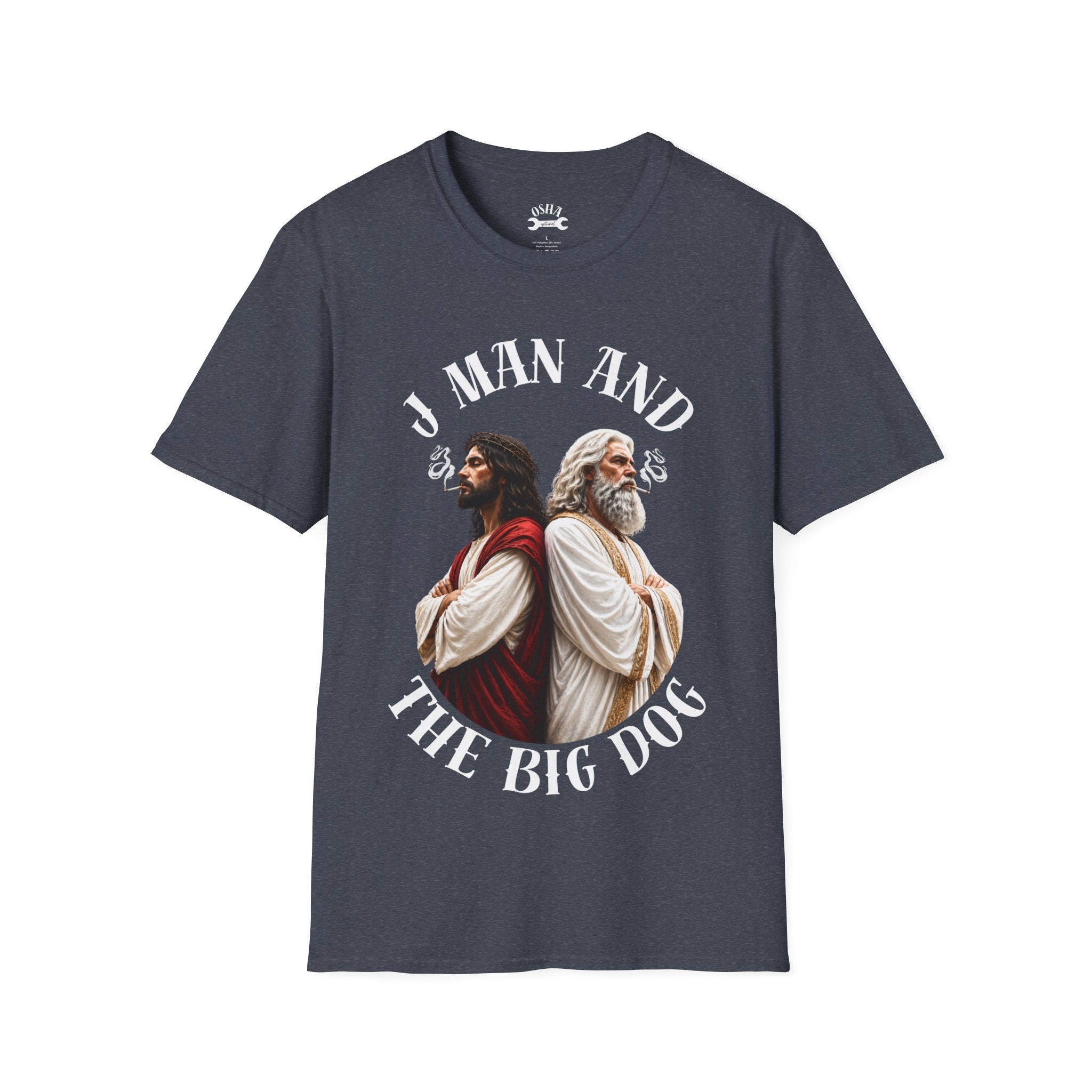 J Man and The Big Dog T-Shirt — Funny satire t-shirts