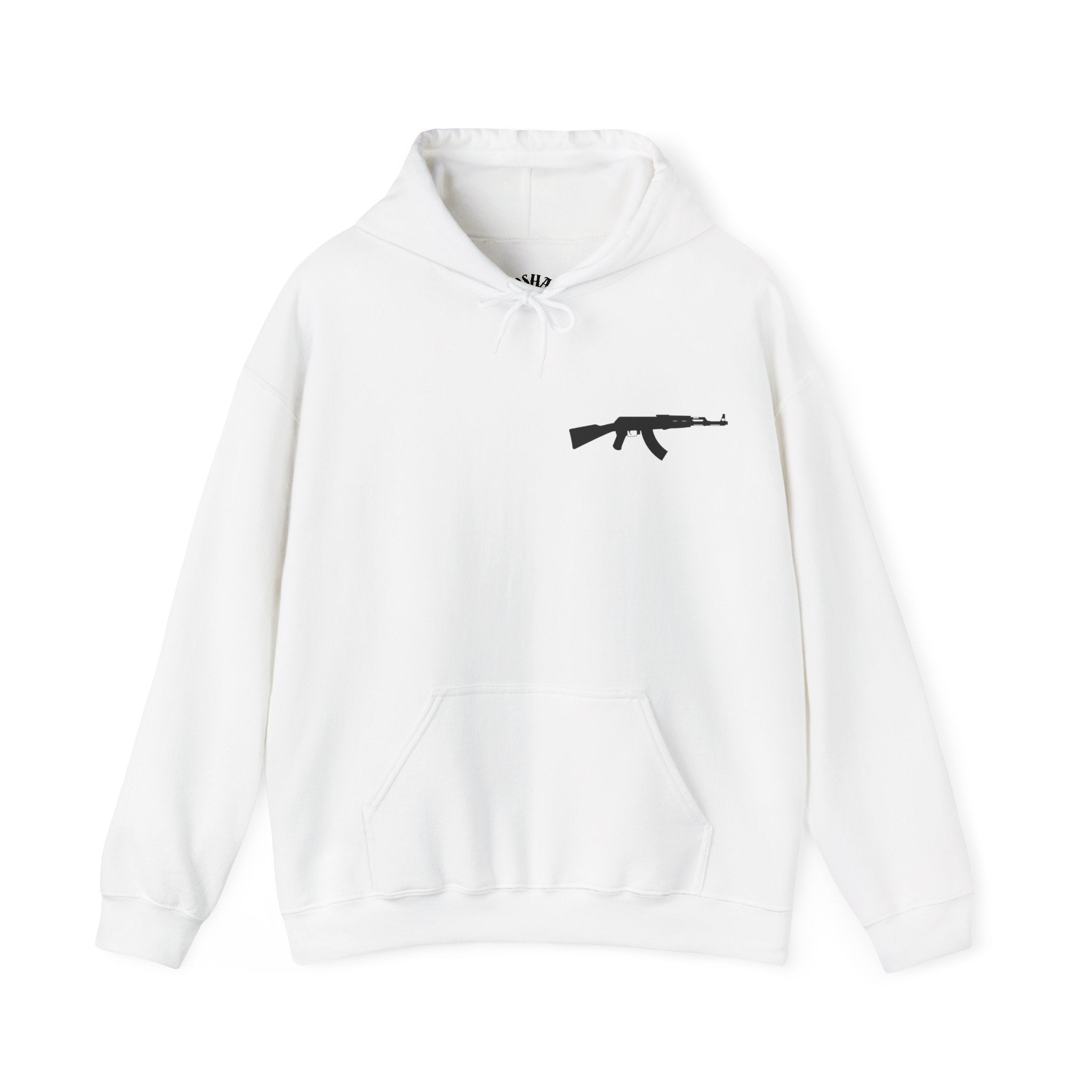 Problem Solver Raccoon Hoodie — Raccoon Holding AK-47 Graphic Hoodie