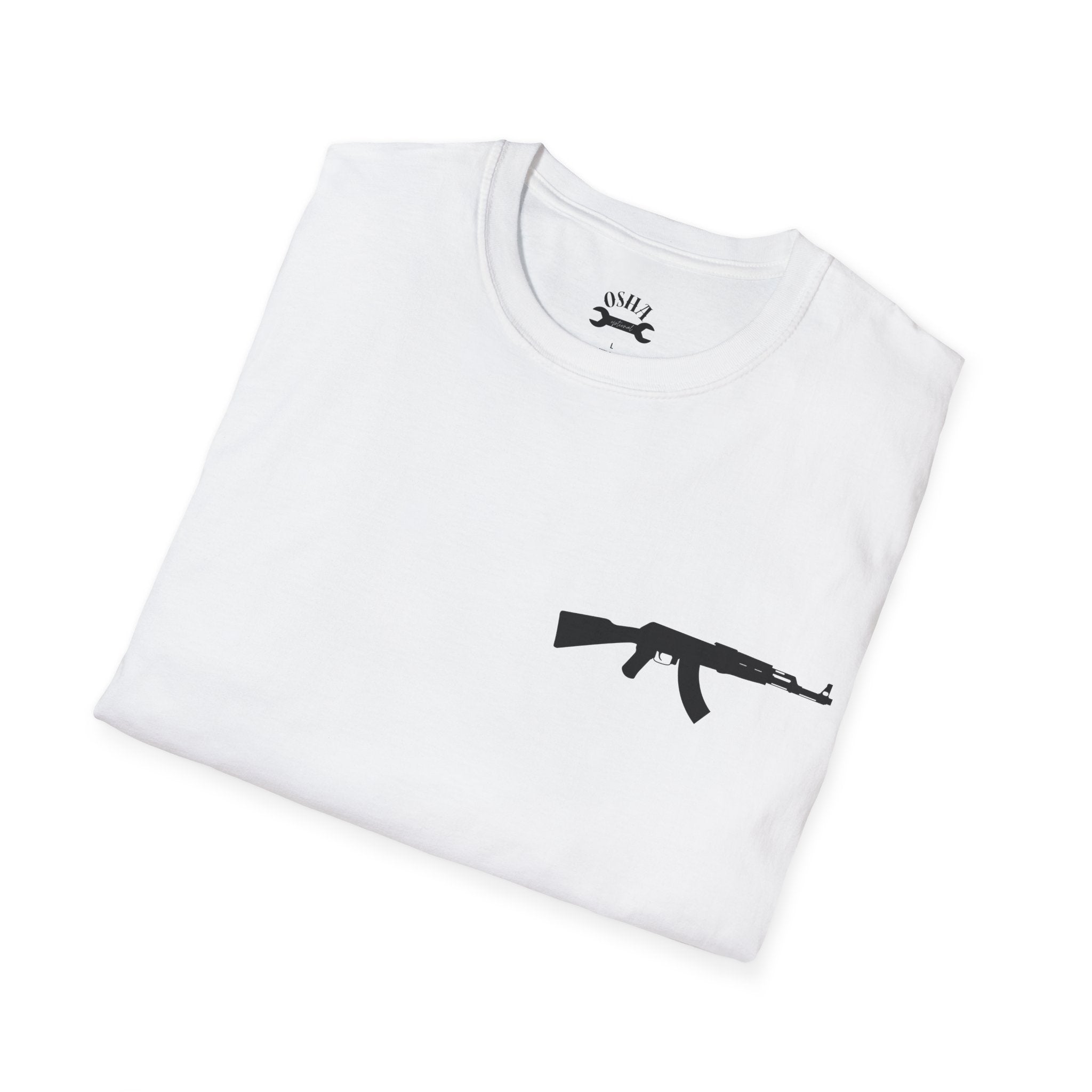 Problem Solver T-Shirt — Raccoon Holding Rifle Graphic Tee