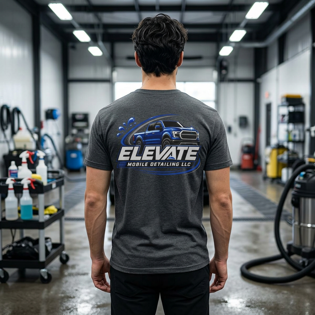 Elevate Mobile Detailing T-Shirt — Auto Detailing Crew Shirt