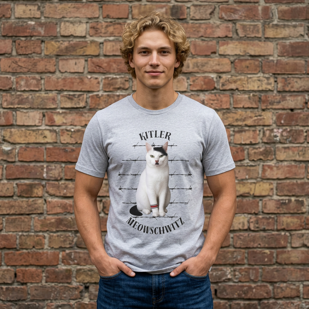 Cat T-Shirt — “Kitler Meowschwitz” Graphic Tee
