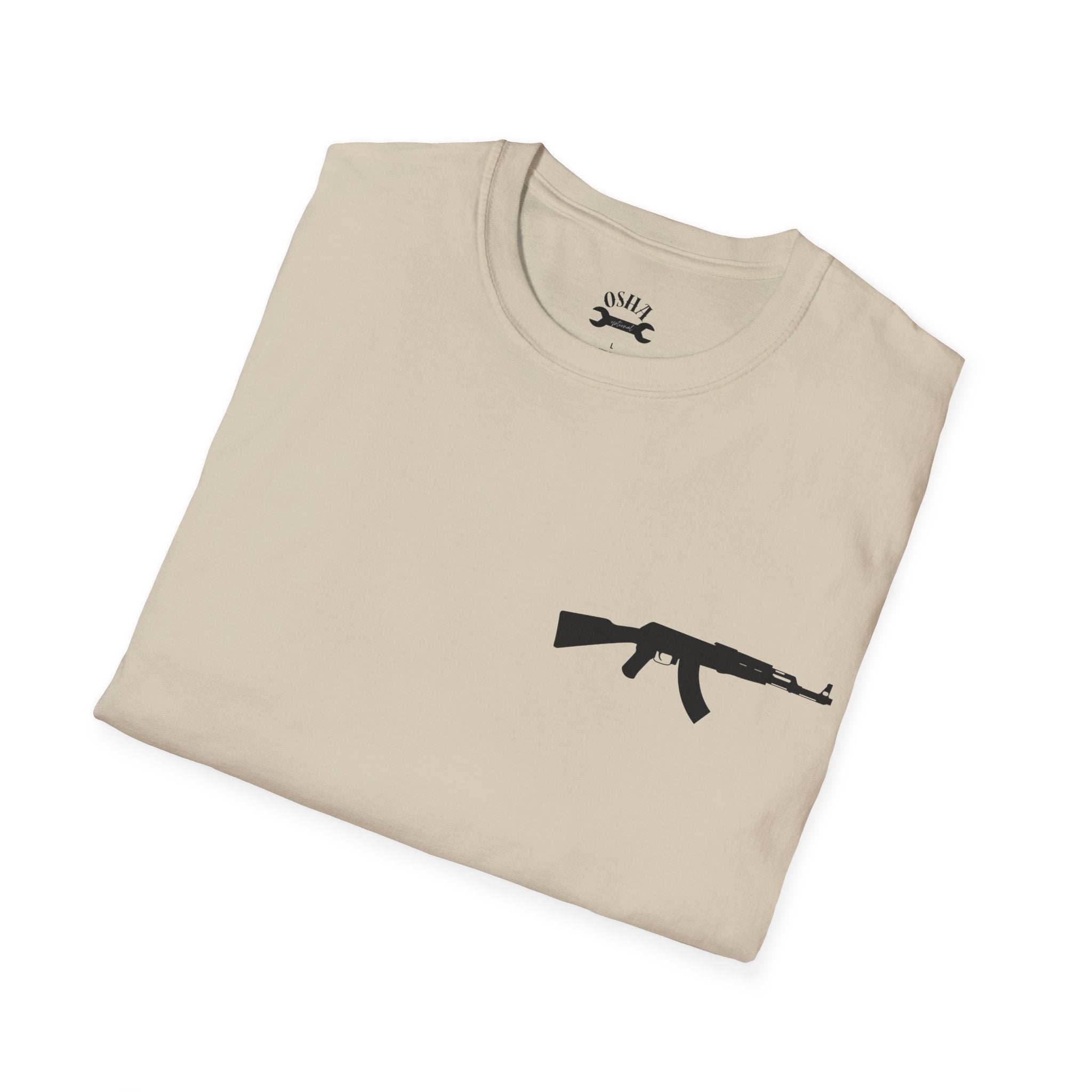 Problem Solver T-Shirt — Raccoon Holding Rifle Graphic Tee