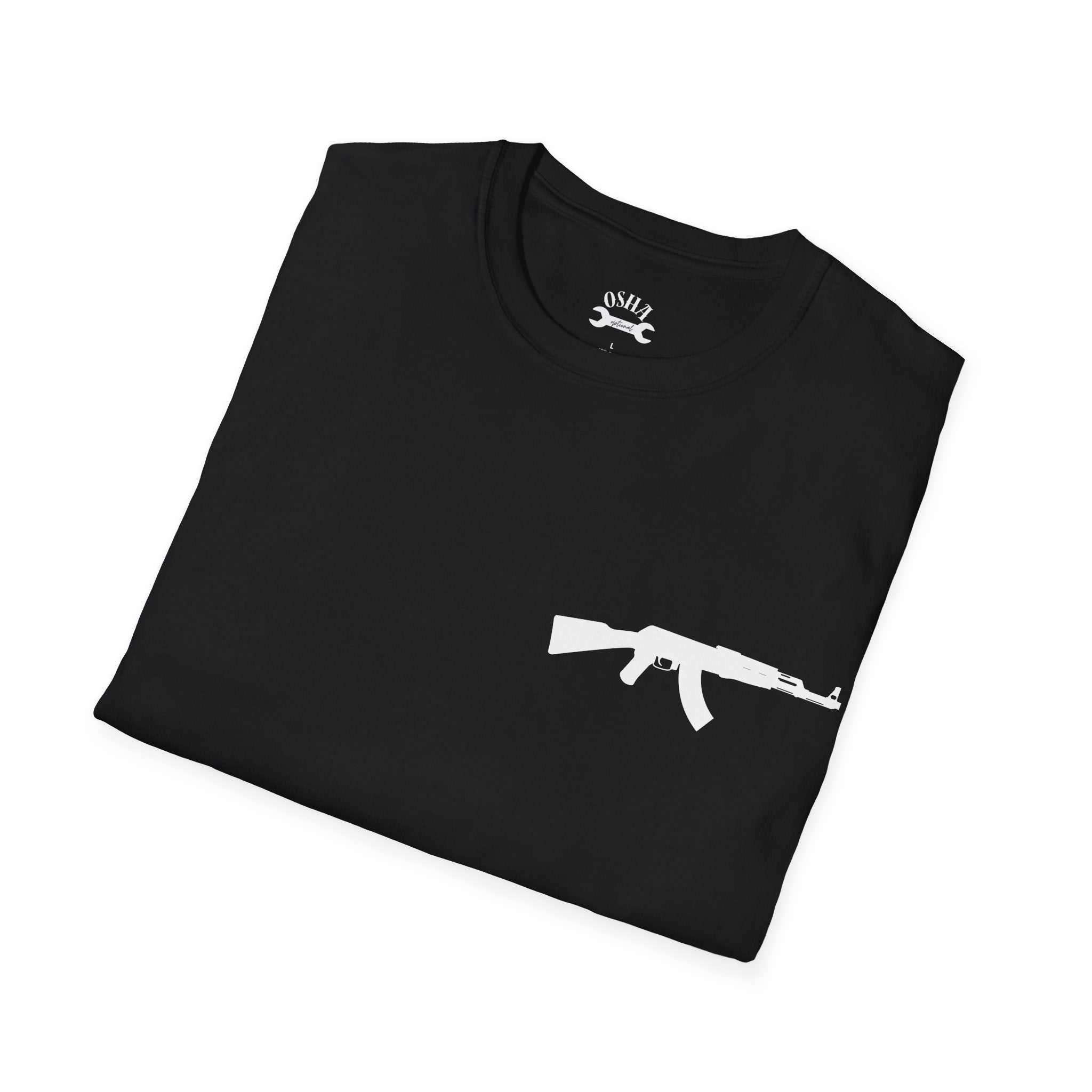 Problem Solver T-Shirt — Raccoon Holding Rifle Graphic Tee