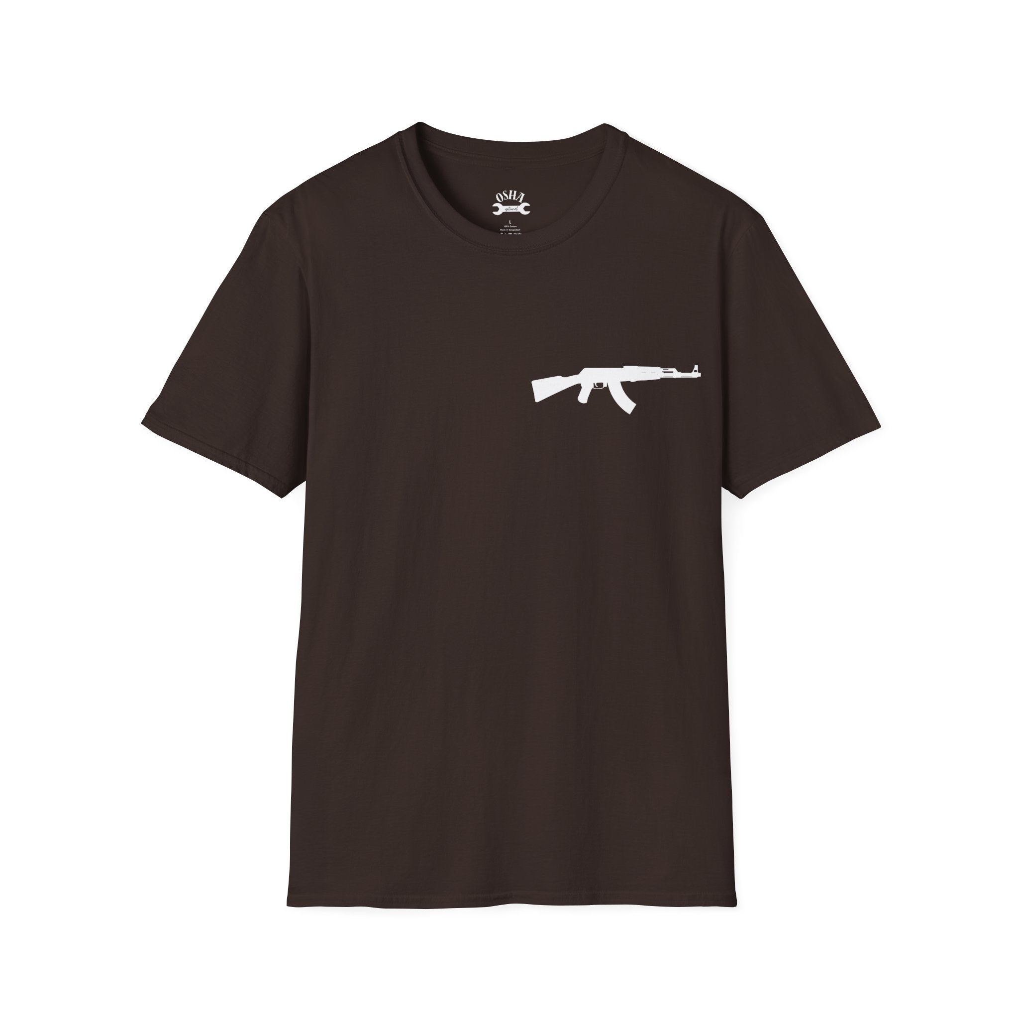 Problem Solver T-Shirt — Raccoon Holding Rifle Graphic Tee