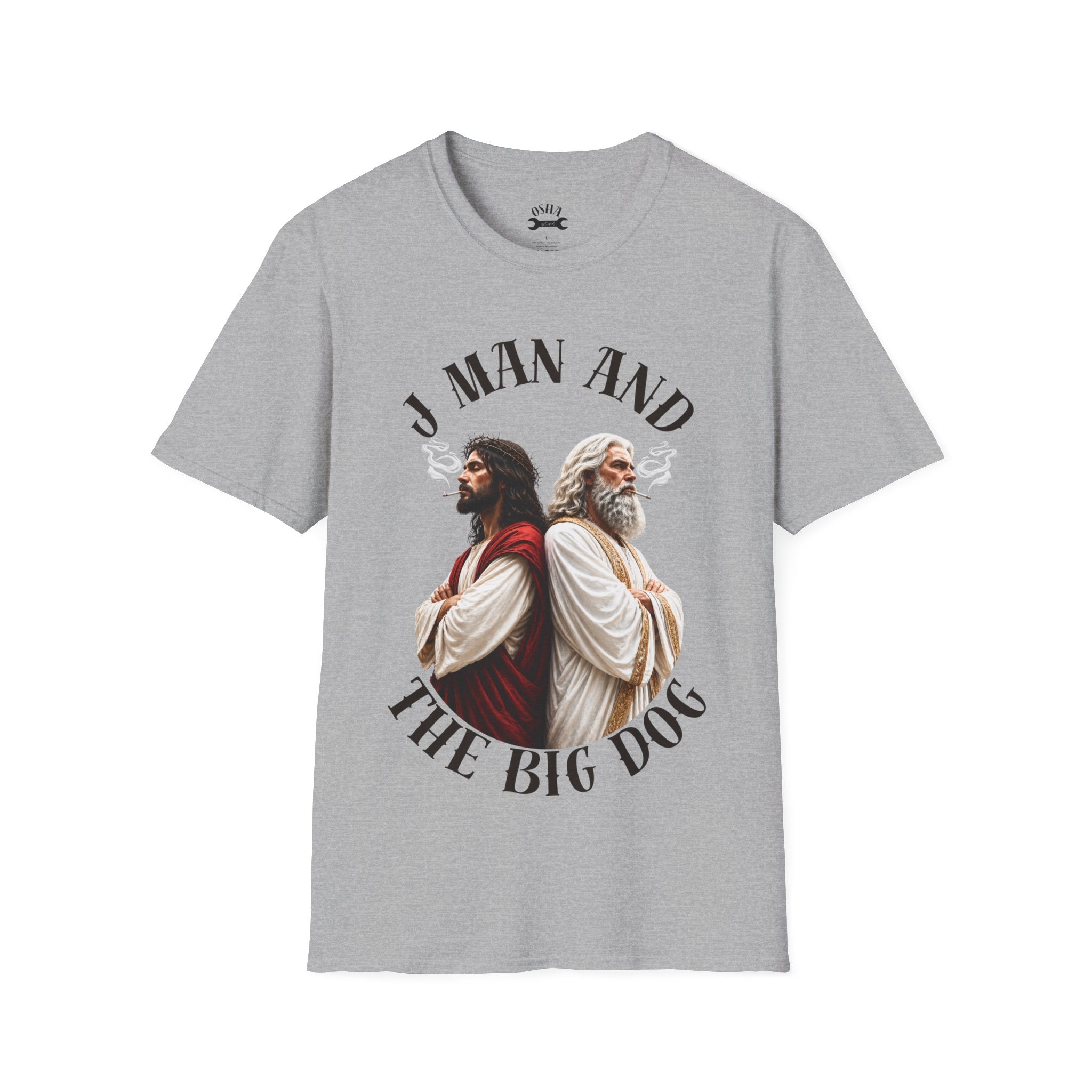 J Man and The Big Dog T-Shirt — Funny satire t-shirts