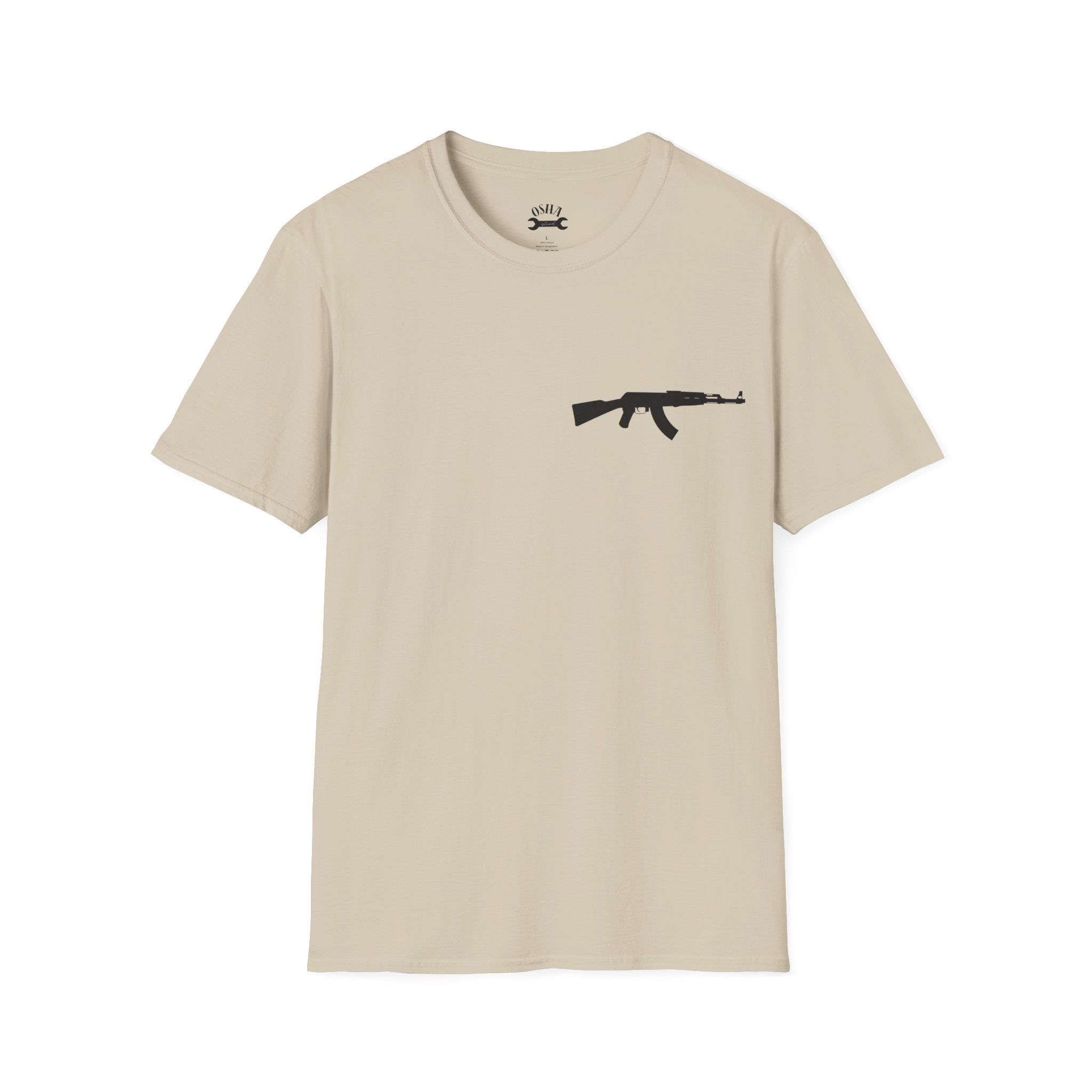 Problem Solver T-Shirt — Raccoon Holding Rifle Graphic Tee