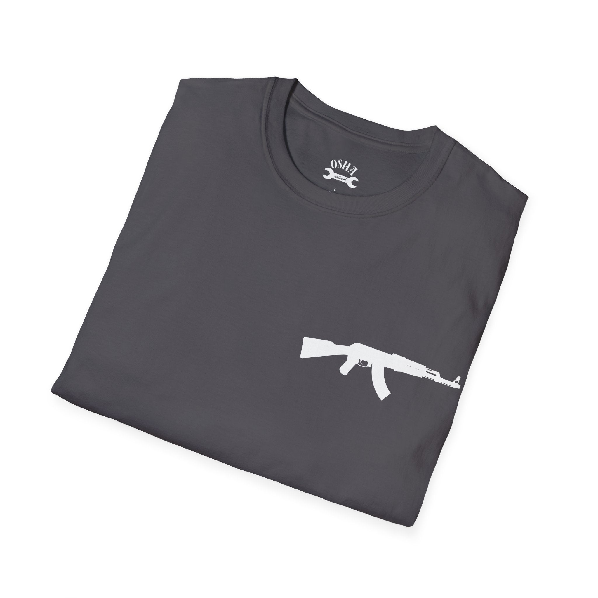 Problem Solver T-Shirt — Raccoon Holding Rifle Graphic Tee