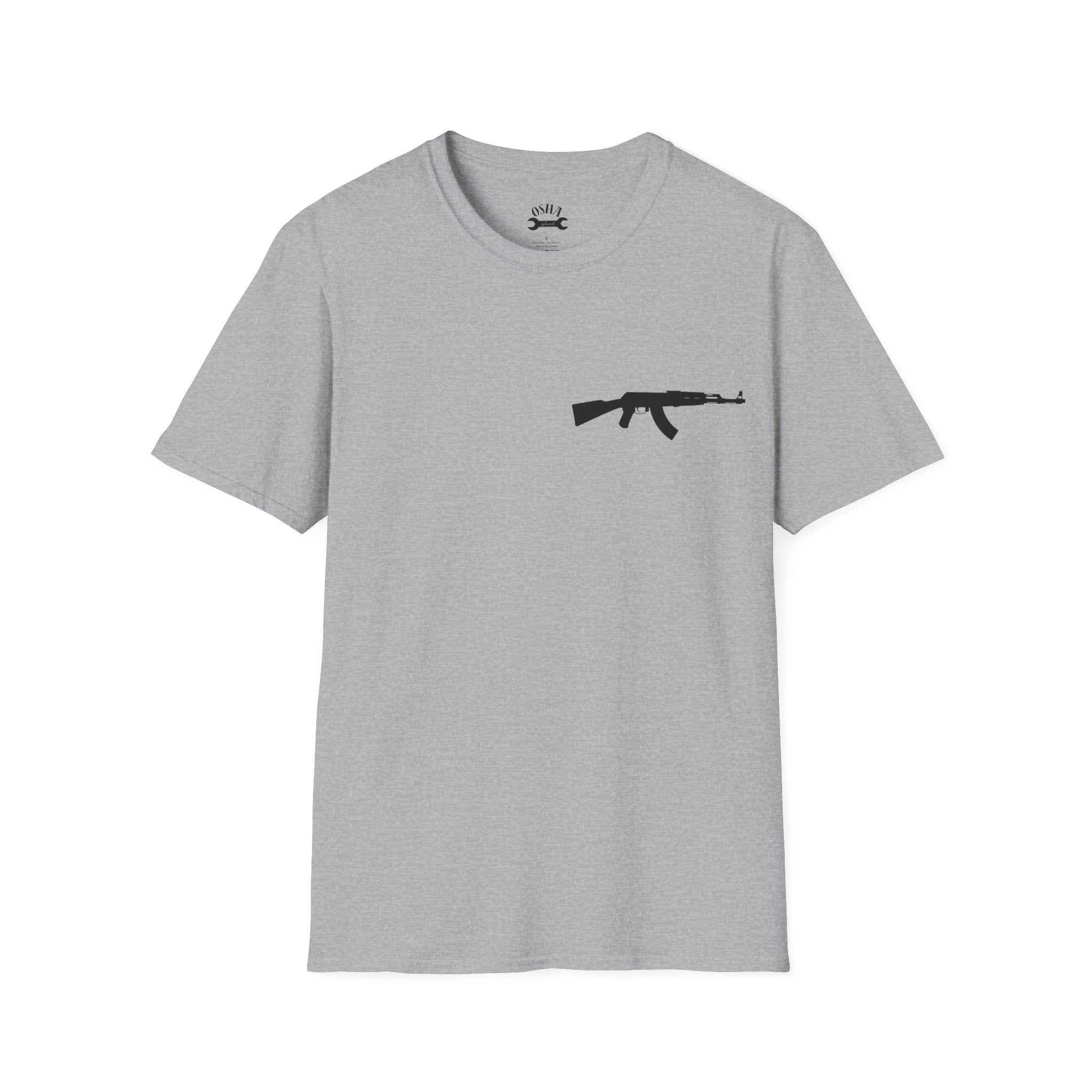 Problem Solver T-Shirt — Raccoon Holding Rifle Graphic Tee