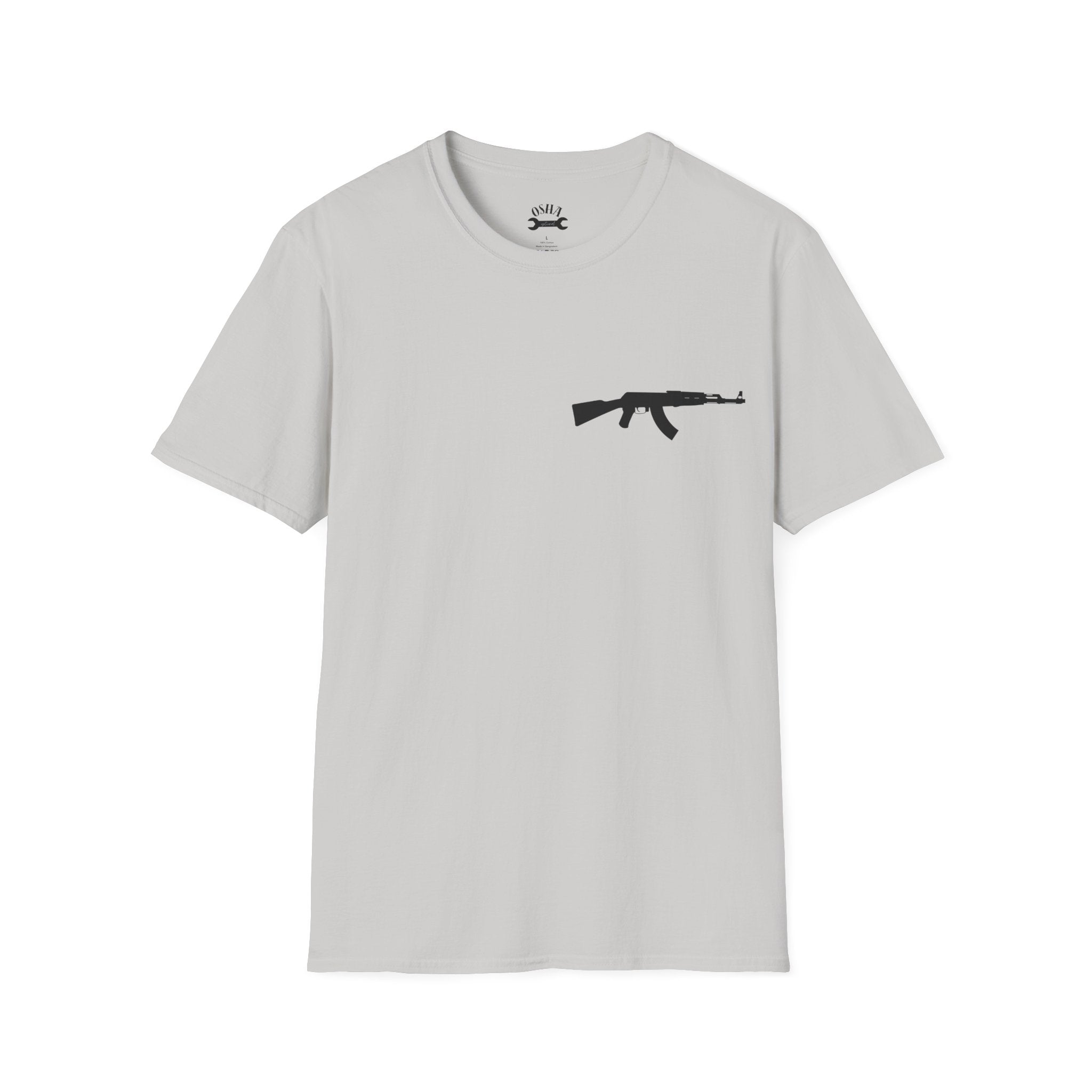 Problem Solver T-Shirt — Raccoon Holding Rifle Graphic Tee