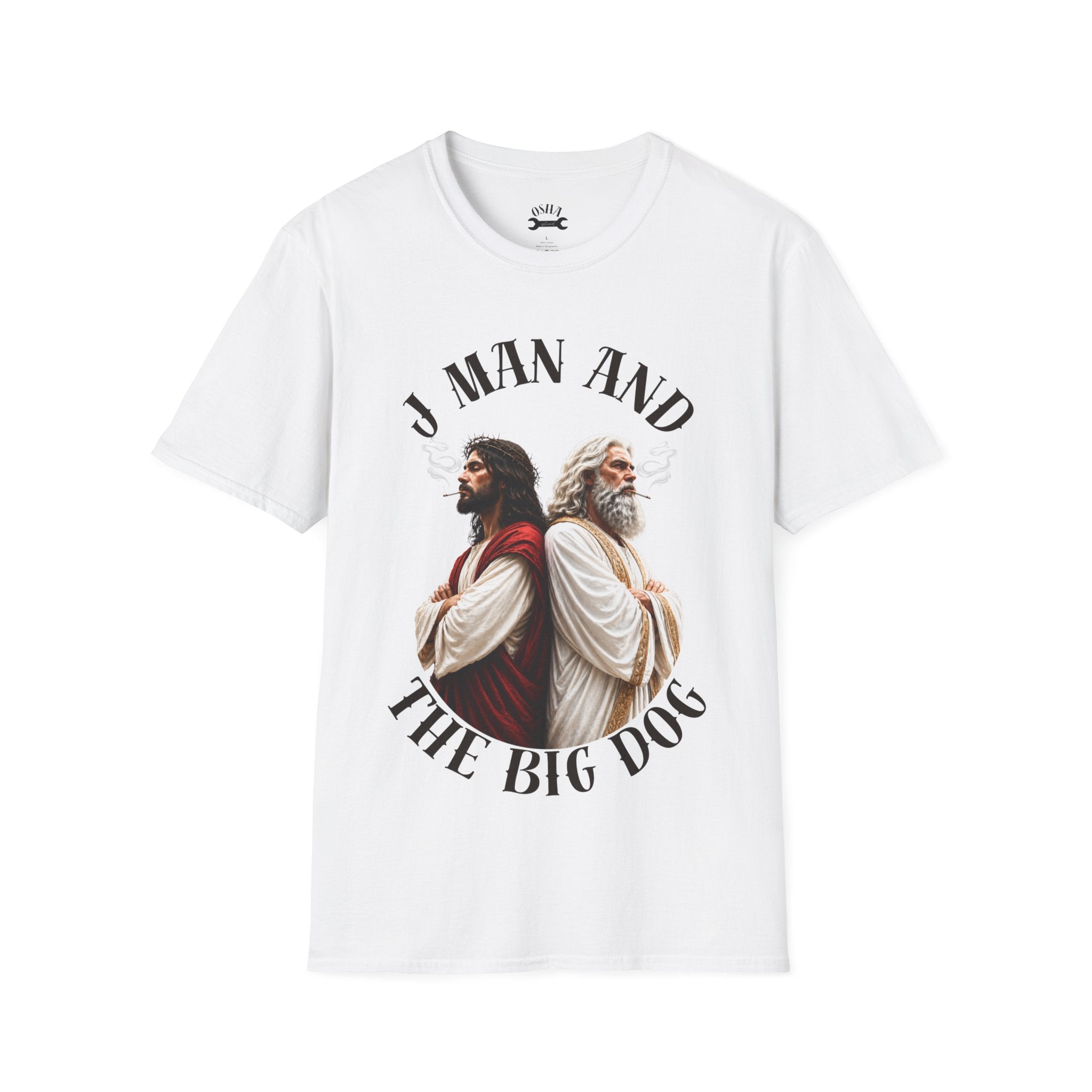 J Man and The Big Dog T-Shirt — Funny satire t-shirts