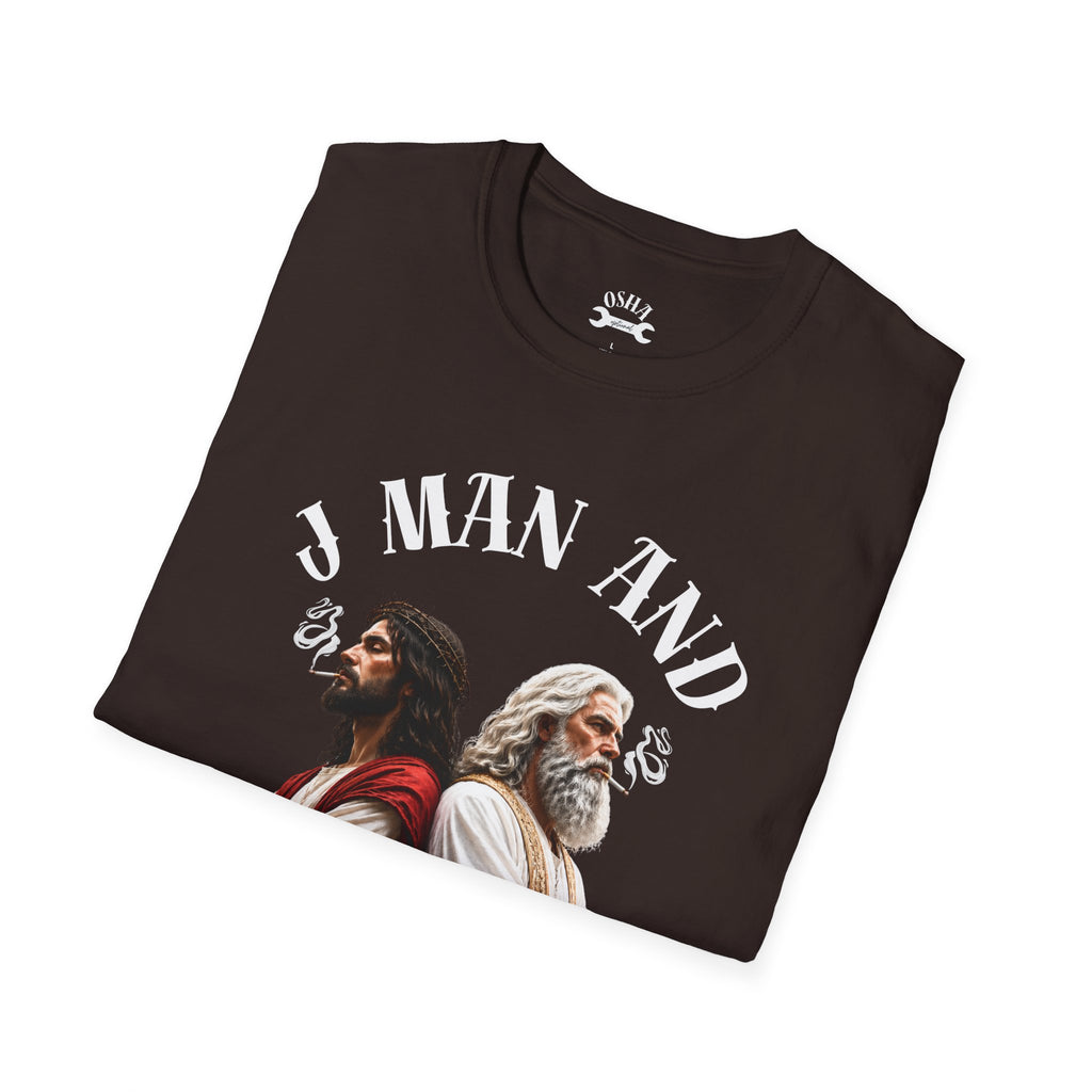 J Man and The Big Dog T-Shirt — Funny satire t-shirts