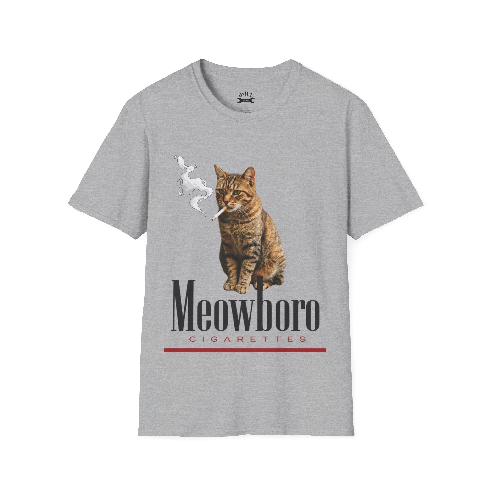 Meowboro Cigarettes T-Shirt — Retro Smoking Cat Graphic Tee